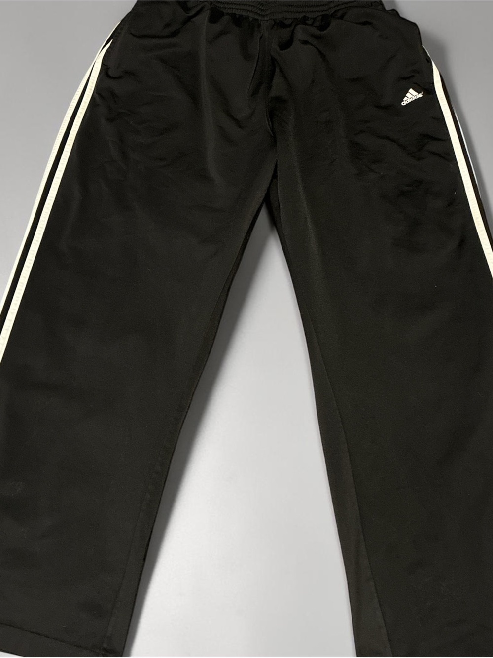 adidas Black Joggers with White Side Stripes - men